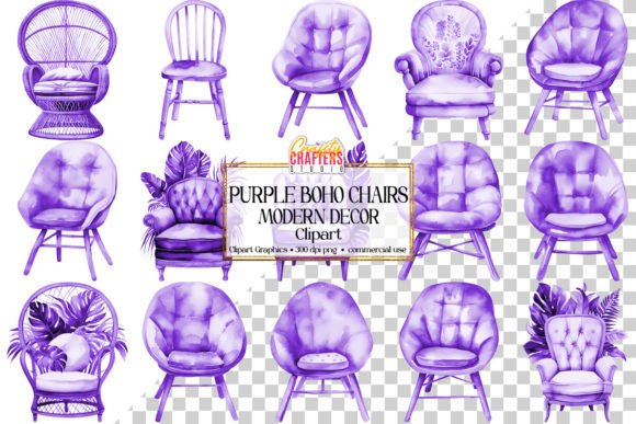 Download Purple Boho Chic Chair Decor PNG Clipart - Premium Resources