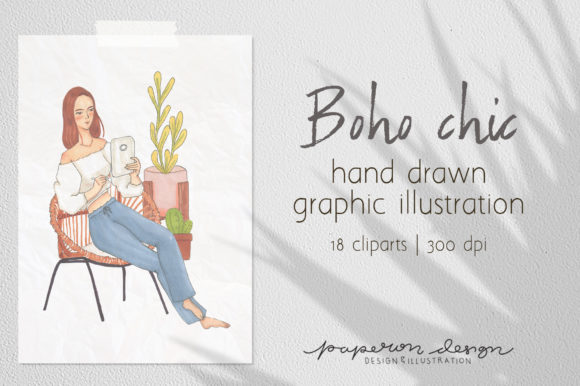 Download Boho Chic Clipart - Premium Bundle